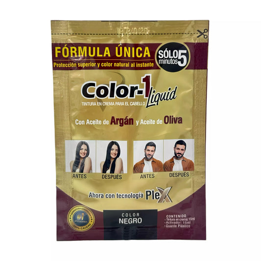Tintura Liquida Color Negro y Castaño para Barba y Cabello 30ML Color-1