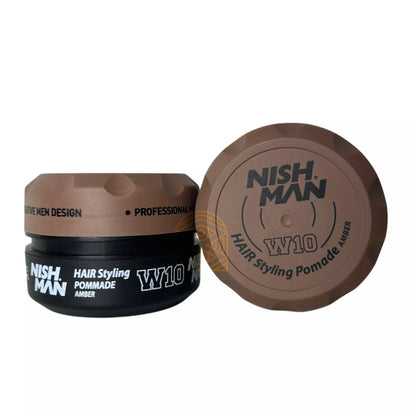 NISHMAN W10 Hair Styling Cera Pomada Ámbar 100 ml